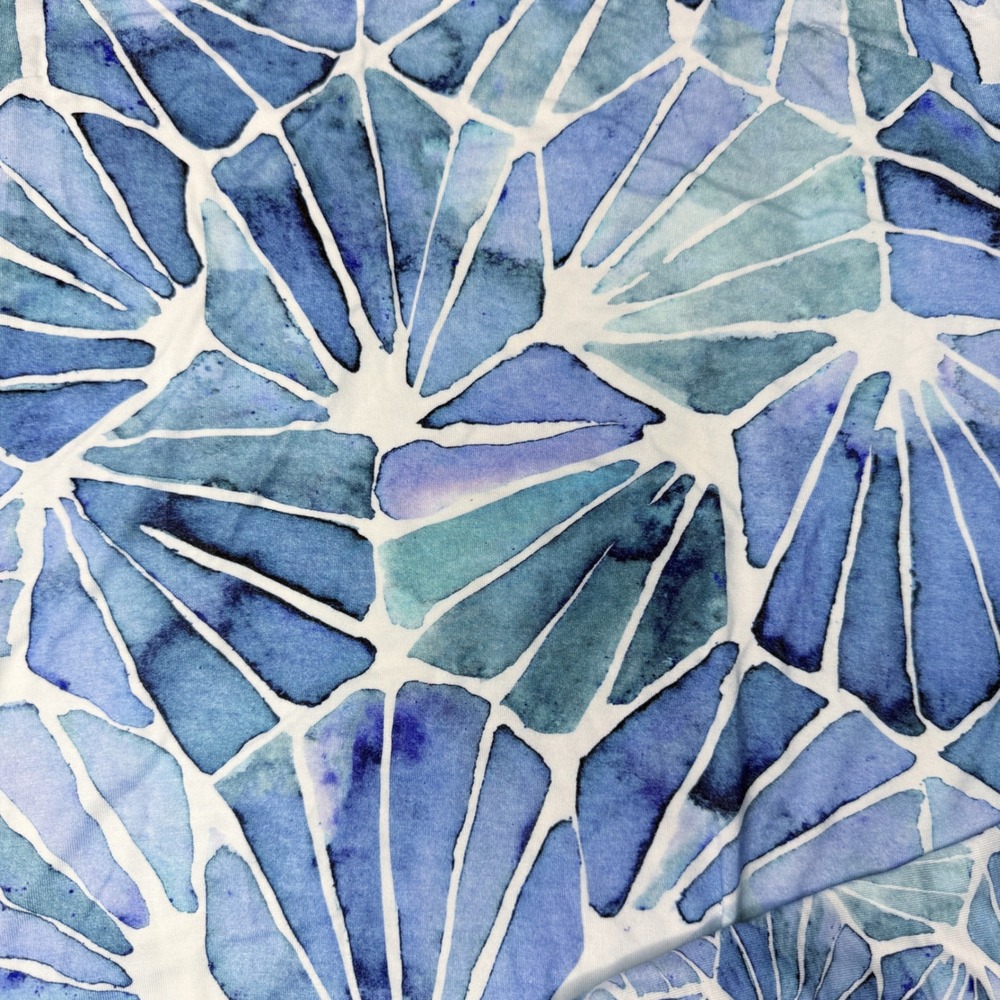 SOFT SURROUNDINGS Castel Maxi Dress Geometric Watercolor Mosaic Knit Size MP - Picture 3 of 10